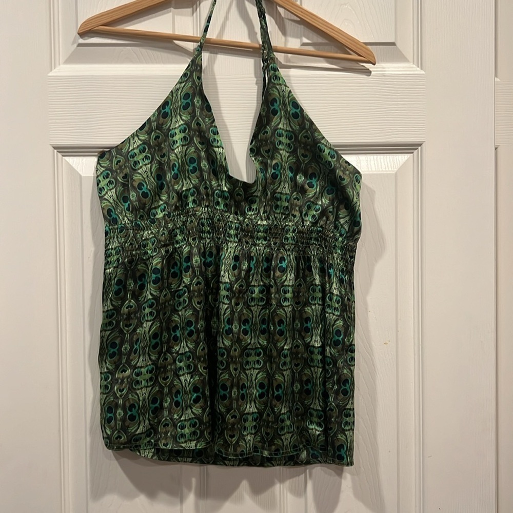 NWT VFISH 100% Silk Halter Top Size L